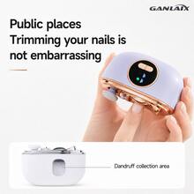 GANLAIX USB充电式电动指甲钳 - 自动、便携、多功能、防夹设计，可修剪手指甲和脚趾甲，液晶显示屏，400mAh锂电池，持久耐用 - 彩色 - 查看 4
