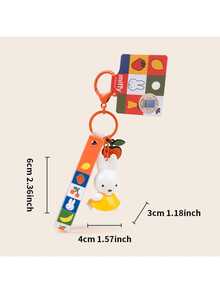 官方授權 Miffy 經典鑰匙圈，可愛風 Miffy 兔兔角色設計，迷你吊飾小掛件，優質 PVC 精細工藝，手提包、背包與鑰匙配件，適合日常使用，生日、聖誕、節日及 Miffy 粉絲禮物 - 紅色 - 查看 7