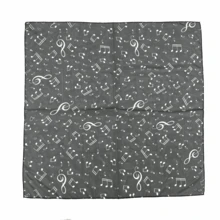 1pc Women's Music Note Print Magnetic Buckle Square Scarf, Lightweight Faux Silk Material, Scarf With Built-In Buckle - Multicolor - View 10