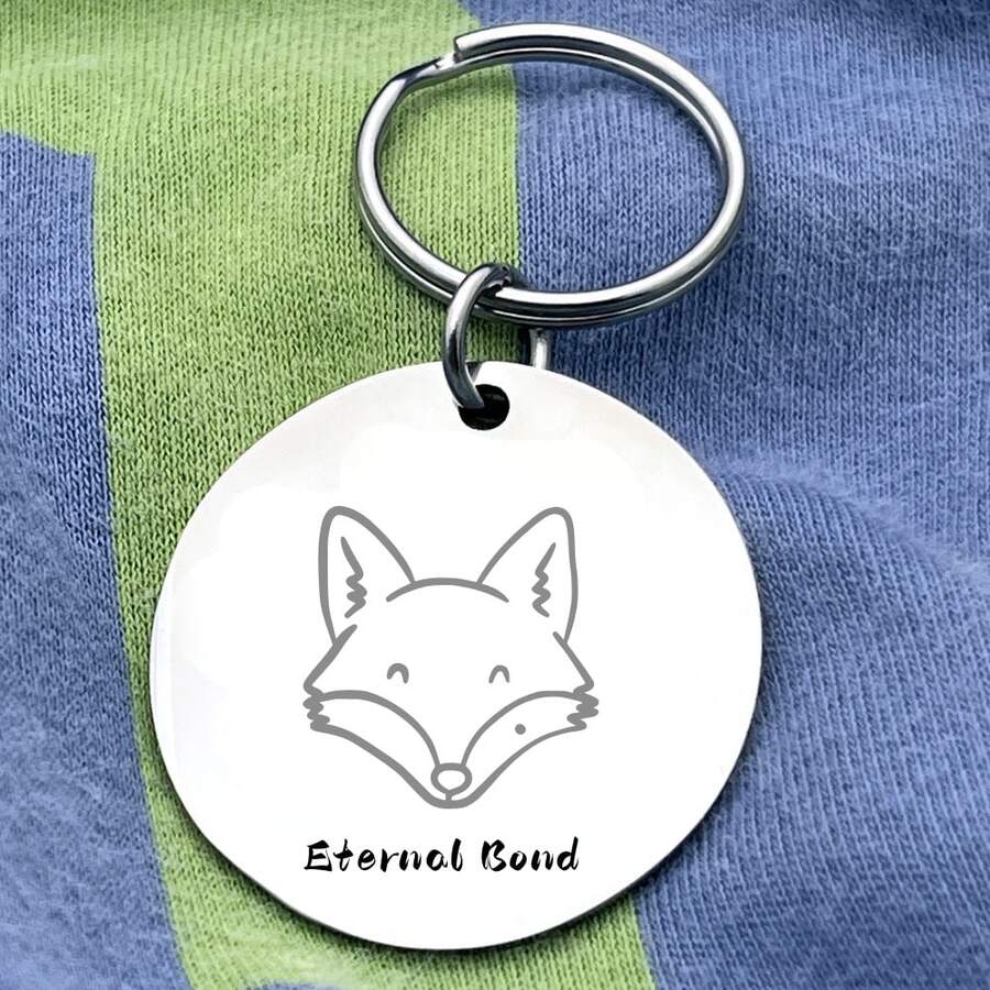 Stainless Steel Pet Pendant Collar Accessory, Anti-Collision Pressure-Resistant Durable, Universal Keychain For Pet Lovers, Comfortable For Daily Wear, Practical Pet Identification Tag When Used With Pet Collar - Multicolor - View 1