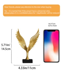 1件裝豪華金色鳥翼雕塑，現代樹脂桌面裝飾品，適用於客廳電視櫃辦公室，優雅北歐風家居飾品禮物 - 多款 - 查看 9