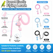 Adjustable Parrot Outdoor Harness Leash Anti-Fly Training Walking Rope For Budgie Cockatiel Sun Conure - Multicolor - View 4