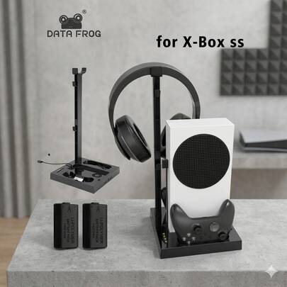 DATA FROG 3合1充电底座支架，适用于 X系列S，带双电池手柄底座和充电器底座，适用于 X系列S配件