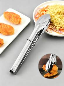 5pcs Stainless Steel Food Tongs Set, Kitchen Tongs, Heat Resistant Non-Slip, Suitable For Cooking, Grilling, Buffet, Salad And Daily Kitchen Use - Multicolor - View 12
