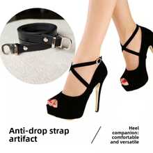 2条可调节高跟鞋鞋带，时尚DIY灵活可拆卸防滑鞋带配件，适用于女士高跟鞋，适合时尚鞋款，宽松防滑带，女士鞋带配件，防松带，纯色女士高跟鞋，防松鞋带，适用于假日、婚礼、派对、办公室、户外、所有季节 - 彩色 - 查看 12