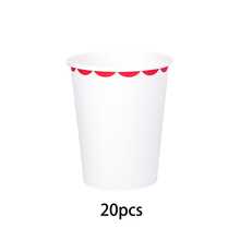 6/20/40 piezas Vasos desechables de papel con borde ondulado y coloridos, vasos para beber de color rojo/rosa/azul/morado/amarillo/negro, vasos para dulces, vasos para postres para uso diario, fiestas de cumpleaños, bodas y decoración, baby shower, celebraciones festivas - Ver 16