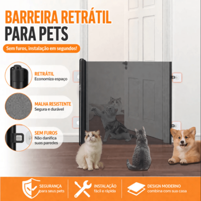 Portão Expansível para Animais de Estimação , Ajustável de 110 a 130cm, Altura 78cm, Cor Preto , Fácil Instalação, Adequado para Filhotes, Gatinhos e Outros Animais de Estimação, Sem Necessidade de Perfuração para Evitar a Fuga do Animal de Estimação, Aplicável a Escadas, Corredores e Varandas, Portão para Animais de Estimação ao Ar Livre, Solução de Cerca para Animais de Estimação, Design Expansível, Portão Retrátil, Barreira de Tela para Animais de Estimação, Porta para Animais de Estimação, Pequenos Animais de Estimação Domésticos, Proprietário de Animais de Estimação