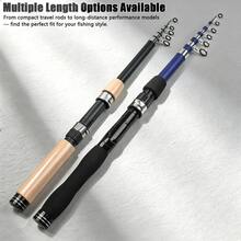 SEACHASER 2.1m Telescopic Fishing Rod – Portable Travel Fishing Pole For All Waters, Short Sea Rod Collapsible For Backpack, Multiple Styles, Beginner Fishing Gear Low Price - Black - View 3