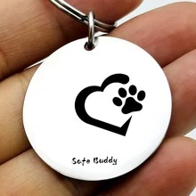 Solid Stainless Steel Pet Pendant, High Density Steel Material Sturdy And Durable, Won't Fall Off During Daily Play And Running, Classic Collar Pendant Style, Practical And Thoughtful Identification Function, Suitable For Most Cats And Dogs - Multicolor - View 6