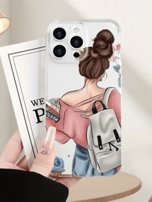 1個透明背包式TPU防震手機殼，極簡設計，適用於Apple 17、16、15、14、13、12、11 Pro Max、Air及系列 - 彩色 - 查看 3