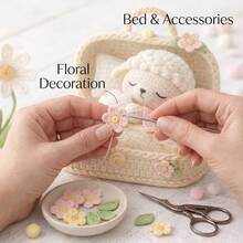 1Set Animal Crochet Kit, Crochet Kit For Beginners, Beginner Crochet Kit For Adults With Step-By-Step Text Tutorials, Sleeping Lamb DIY Crafts For Adults, Contemporary Home Decorative Ornaments, Cute Birthday Easter Day And Spring Gifts - Sleeping Lamb - View 11