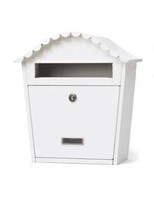 Correo electrónico, gran capacidad tamaño A4, montado en la pared, tipo cerradura con llave, buzón de gran capacidad, periódico, montado en la pared, buzón, buzón, buzón, admite buzón familiar - Buzón con cúpula blanca - Ver 1