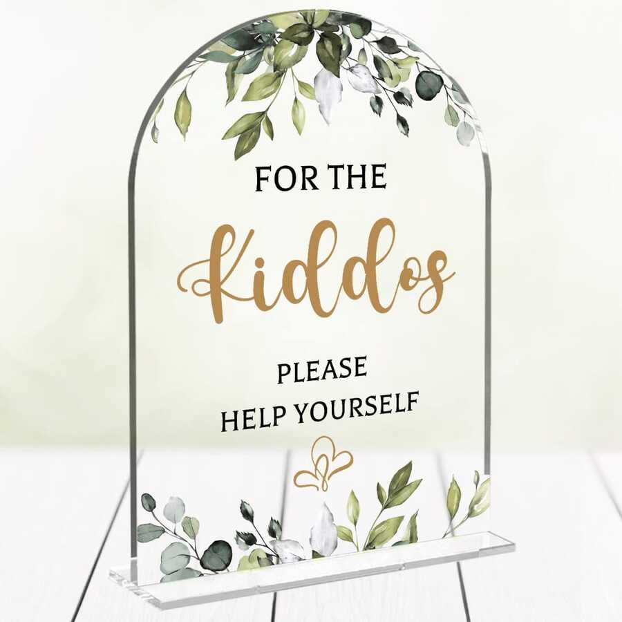 1pc Acrylic Arch-Shaped Children's Sign | Eucalyptus Greenery Wedding ...