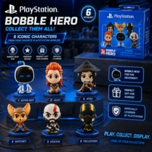 Sony Official PlayStation Mystery Box, Classic Console Controller Mini Figure, Retro Gaming Desk Ornament For Teens Adults, Aesthetic Gamer Room Decor, Collectible Acrylic Display Accent, Unique Birthday Holiday Gift For Video Game Fans - Blue - View 2