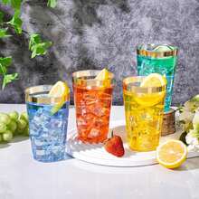 20個 6.7盎司鍍金航空杯，適用於婚禮、感恩節、萬聖節派對 - 金色 - 查看 5