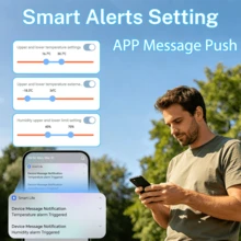 Medidor inteligente de temperatura y humedad WiFi con sensor de sonda externa, compatible con control remoto de APP de hogar inteligente, compatible con Tuya SmartLife, Alexa - Ver 3