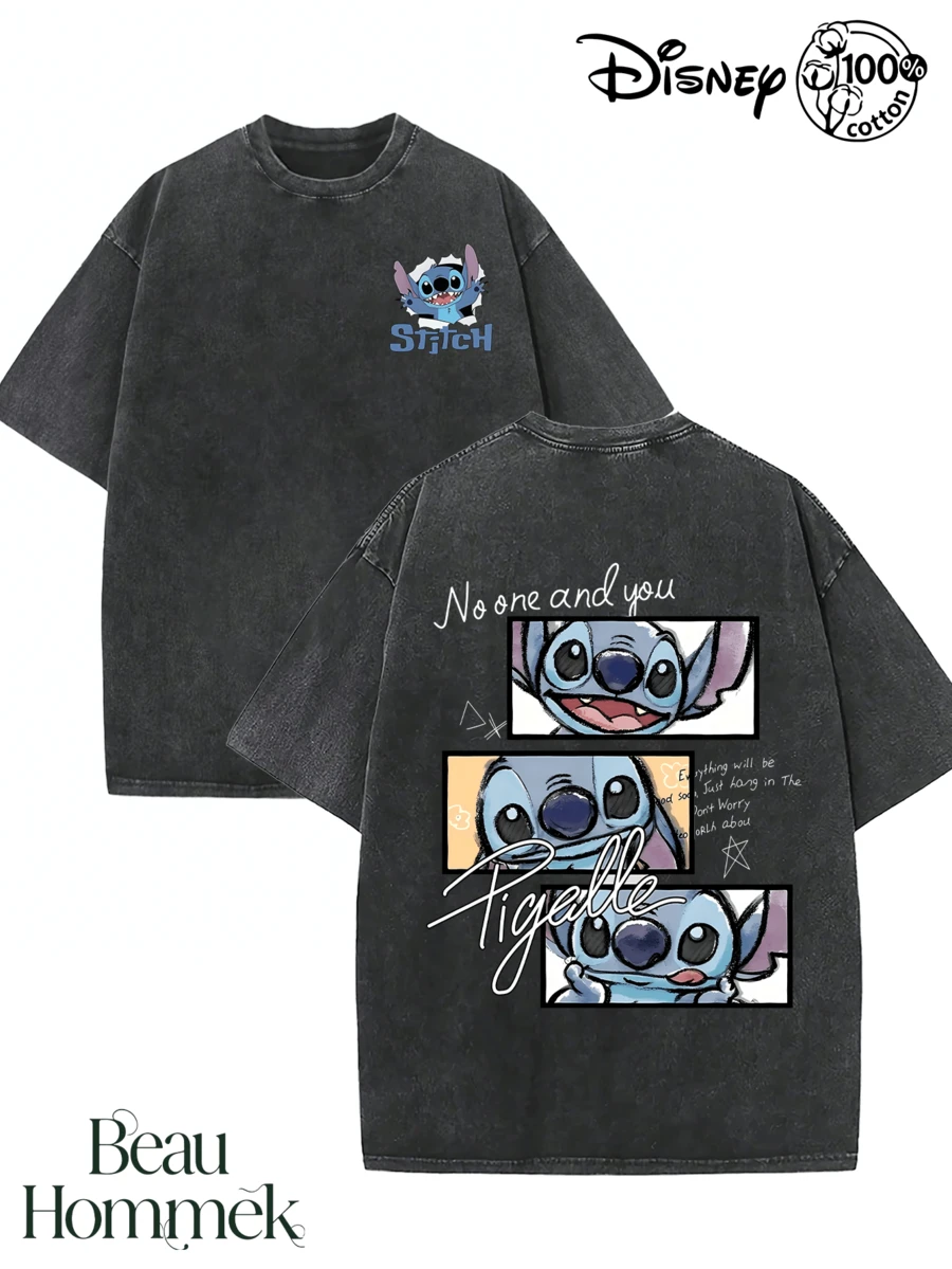 Disney IP Collaboration: Cars Lightning McQueen Print Men's T-Shirt With Crew Neck And Short Sleeves, Relaxed Fit! Summer Clothing For Men, Cotton T-Shirt With Graphic Print, Suitable For Everyday Wear, Leisure And Sports. - màu đen - Xem 1