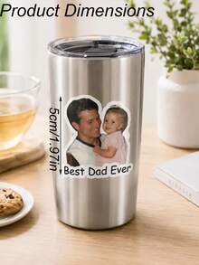 15 Stücke/30 Stücke personalisierte Vatertags-Fotoaufkleber - individuell gestaltete Vater- und Kind-Bildetiketten mit Text, wasserfeste DIY-Familienparty-Geschenkaufkleber, süße Vatertags-Dekorationen geeignet für Babyparty, Geburtstag und Fotoalbum 2026 - Verschiedenfarbig - Übersicht 3