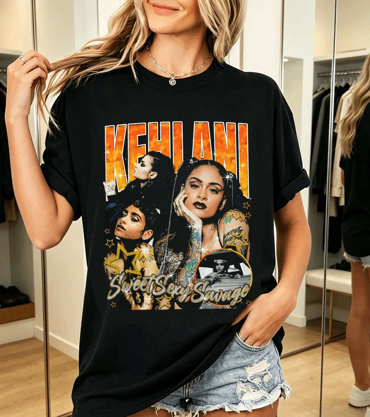 Kehlani Women's R&B Printed T-Shirt, 100% Cotton, Original Graphic - Black - View 1