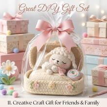 1Set Animal Crochet Kit, Crochet Kit For Beginners, Beginner Crochet Kit For Adults With Step-By-Step Text Tutorials, Sleeping Lamb DIY Crafts For Adults, Contemporary Home Decorative Ornaments, Cute Birthday Easter Day And Spring Gifts - Sleeping Lamb - View 10