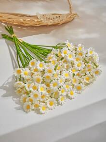 6/12pcs Artificial Chamomile Flowers, Realistic Fresh Chamomile Shape With Delicate Layered Petals, Soft Touch, Perfect For Birthday Party, Wedding Banquet, Holiday Celebration Table Decor, Daily Home Decoration, Photography Props, Everlasting Freshness To Light Up Every Important Moment - Multicolor - View 11