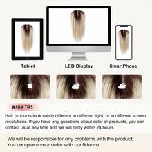 Hairpiece Wanita 10 Inci dari Rambut Manusia Asli Tanpa Poni, Warna Cokelat T4/27, Basis Renda, Upgrade - S8/613 - View 7