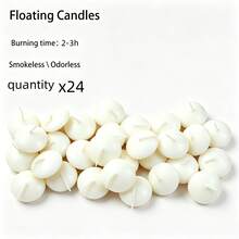 1/5/12/24/36/48/96pcs Floating Ball Scented Candles, Water Floating Tea Lights, Romantic Wedding Decoration Candles, Hotel Dinner Party Table Centerpiece Decor - White - View 15