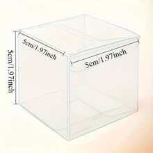 25/50/100pcs Clear PVC Cube Boxes, Suitable For Decoration, Wedding, Birthday, Gift And Graduation Souvenirs, Party, Birthday Decoration Packaging And Other Occasions, Also Can Be Used As Party Supplies Small Gift Packaging - 5*5*5 Box - View 9
