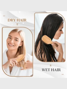 20 Pack Mini Bamboo Hair Brush Bulk Wooden Travel Small Detangling Scalp Massage Brush For Wedding Guest Gifts Bridal Shower Bridesmaid Proposal Favors - 10小方形+10小橢圓 - 查看 4