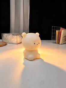 1pc Cute Bear Night Light, Battery Powered Table Lamp Bedside Light, Suitable For Bedroom, Living Room, Exquisite Desktop Decor, Thoughtful Surprise Gift For Girlfriend, Family, Classmates And Friends, Mother's Day Gift, Birthday Gift - Cute Little Bear - View 5