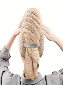 1 pieza Toalla de secado de cabello multiusos súper absorbente, gorro suave de secado rápido para cabello normal y rizado, gorro de baño de absorción rápida de agua, adecuado para uso en el baño, accesorio de baño, toalla de cabello absorbente de secado rápido de microfibra, adecuada para cabello largo y rizado, antiestática, cuidado suave del cabello, adecuada para el hogar, SPA, salón, deportes y viajes. - Ver 8