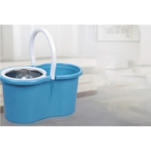 Mop - Spin Mop With Stainless Steel Bucket Extended Length Handle Microfiber Mop Ds, Spin Mop Bucket Kitchen Floor Cleaning - Default - View 3