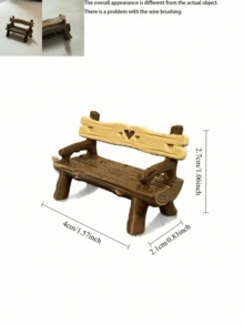 Mini Casual Chair, Fairy Garden Accessory Mini Chair, Micro Landscape Decoration DIY Handicraft Gift, Suitable For Dollhouse, Fairy Garden Accessory,Mini Stool Decor, Realistic Furniture, For Micro Landscape, Dollhouse Chair,Mini Park Bench, 3D Model - One Size Fits All - View 9