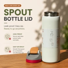 32oz Stainless Steel Insulated Cup, Cold Cup, Special Car Cup, Coffee Cup - Màu be - Xem 3