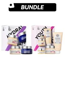 IT Cosmetics [Skin Care Sets Bundle]Celebrate Youthful Hydration Anti-Aging Skincare 3 Pcs Set (Eye Cream 30ml+Cream 60ml+Cleanser 148ml)+Celebrate 24/7 Hydration Anti-Aging Skincare 2 Pcs Set (Cream 60ml+Night Cream 60ml) 0.5oz/30ml+2oz/60ml+5oz/148ml+2oz/60ml*2 - All Skin Types - View 1