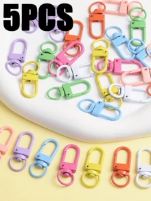1/5/10/20/30 piezas Ganchos giratorios de aleación para llaveros, Mosquetones giratorios de aleación para llaveros - Anillos de llave con clip de resorte multifuncional, Adecuado para bolsos y accesorios - Multicolor - Ver 8