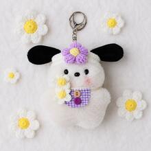 1 pieza Muñeco de peluche colgante Sanrio Pochacco, lindo cachorro de dibujos animados, amuleto para bolso, accesorio para mochila, decoración de coche, regalo para niñas, mejor amiga, regalo pequeño creativo, muñeco de peluche, mercancía femenina, regalo festivo - Multicolor - Ver 6