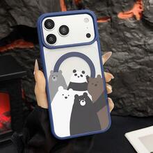 マグネット式黄ばみ防止 | 高級感あふれる2in1アクリルマグネット式スマホケース！スタイリッシュで手触りも良く、実用的な保護機能とマグネット式・耐衝撃設計を融合させた、高級感あふれるケースです。 熊 パンダ グレーの熊 白い熊 黒い熊 茶色の熊ケース  11 すまほ ケース 家族、恋人、友人、そして子供たちへのプレゼントに最適です。 Apple  Air/ 13 pro/16 Plus/12/17e/16/15 Pro/12 Pro Max/17/11 Pro/13/14 Pro Max/16e/17 Pro/16 Pro/14 Pro/17 Pro Max/11 Pro Max/15 Plus/15 Pro Max/16 Pro Max/12 Pro/15/14 Plus/14/13 Pro Max - ブルー - チェックする 25