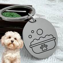 Collar decorativo colgante para mascotas, placa de perro de acero inoxidable de precisión, compatible con collares de alta gama, artesanía exquisita, textura superior, accesorio exclusivo de alta calidad para mascotas - Multicolor - Ver 1