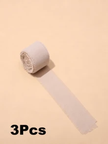 3卷手工雪紡流蘇緞面裝飾緞帶，1.5英吋×16.4英尺流蘇邊，適用於婚禮生日邀請函禮品包裝裝飾、新娘花束DIY手工藝派對用品 - 3 roll - 查看 15