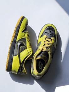 Nike Dunk Low Halloween 經典復古柔軟舒適百搭薄底防滑耐磨低筒板鞋男女同款 - 綠黑色 - 查看 6