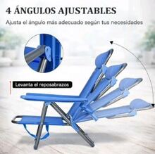 sedie da spiaggia - Blu - Visualizzare 4