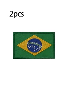 2 huy hiệu dập nổi hình cờ Mỹ, Canada, Mexico, Anh, Đức, Pháp, Brazil, Argentina. Thích hợp để dán lên quần áo, quần jean, áo khoác, mũ - Hình dán cờ thêu. Phụ kiện tự làm bằng vải và thể hiện lòng tự hào (không cần may). Quà tặng World Cup, vật dụng trang trí World Cup. - nhiều màu - Xem 11