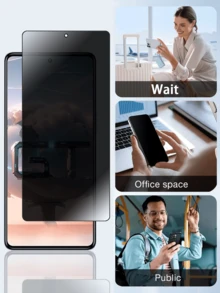 3-Pack Full Coverage Privacy Tempered Glass Screen Protector, Anti-Scratch Anti-Peeping Protective Film For Infinix, Easy Installation, No Bubbles, Easy Cleaning, Durable - Black - View 2