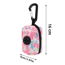1pc Abstract Design Cute Pet Waste Bag Dispenser, Without Waste Bags, Compatible With Any Dog Leash - Multicolor - View 5