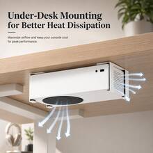 Heavy-Duty Metal Stand With Silicone Pads For Xbox Series S And One, Space-Saving And Heat Dissipation Design, Includes 2 Controller Holders - View 2