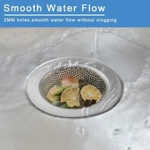 Set Saringan Wastafel 2 Buah, Cocok untuk Sebagian Besar Keranjang Pembuangan Wastafel Dapur, Saringan Wastafel Dapur Desain Keamanan Dua Lapis yang Ditingkatkan, Filter Pembuangan Kamar Mandi (Diameter Luar 4,5 Inci) - View 1