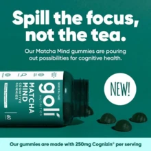 Miriyalyad Goli Matcha Mind Gummies - Green Tea Leaves Powder With Cognizin For Focus, Attention And Brain Health, Vegan, Non-GMO, Gluten-Free & Gelatin Free - 1 cái - Xem 2
