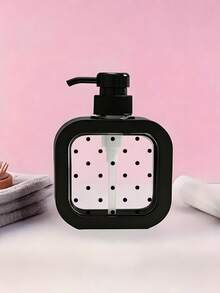 Polka Dot Pattern Transparent Press-Type Bottle, Refillable Shampoo, Body Wash, Hand Soap, Minimalist Bathroom Decor, Perfume Refillable Bottle, Travel Bottles - View 8