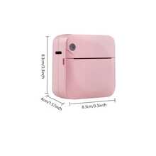 Mini Wireless Sticker Label Printer, Portable Thermal Pocket Printer, Suitable For Study, Inkless Receipt, Note, Image And Photo Printing, Can Be Used For Scrapbooks, Diaries, Self-Adhesive Labels. Smart Pocket Inkless Thermal Printer, Suitable For Diary/DIY - Pink - View 3